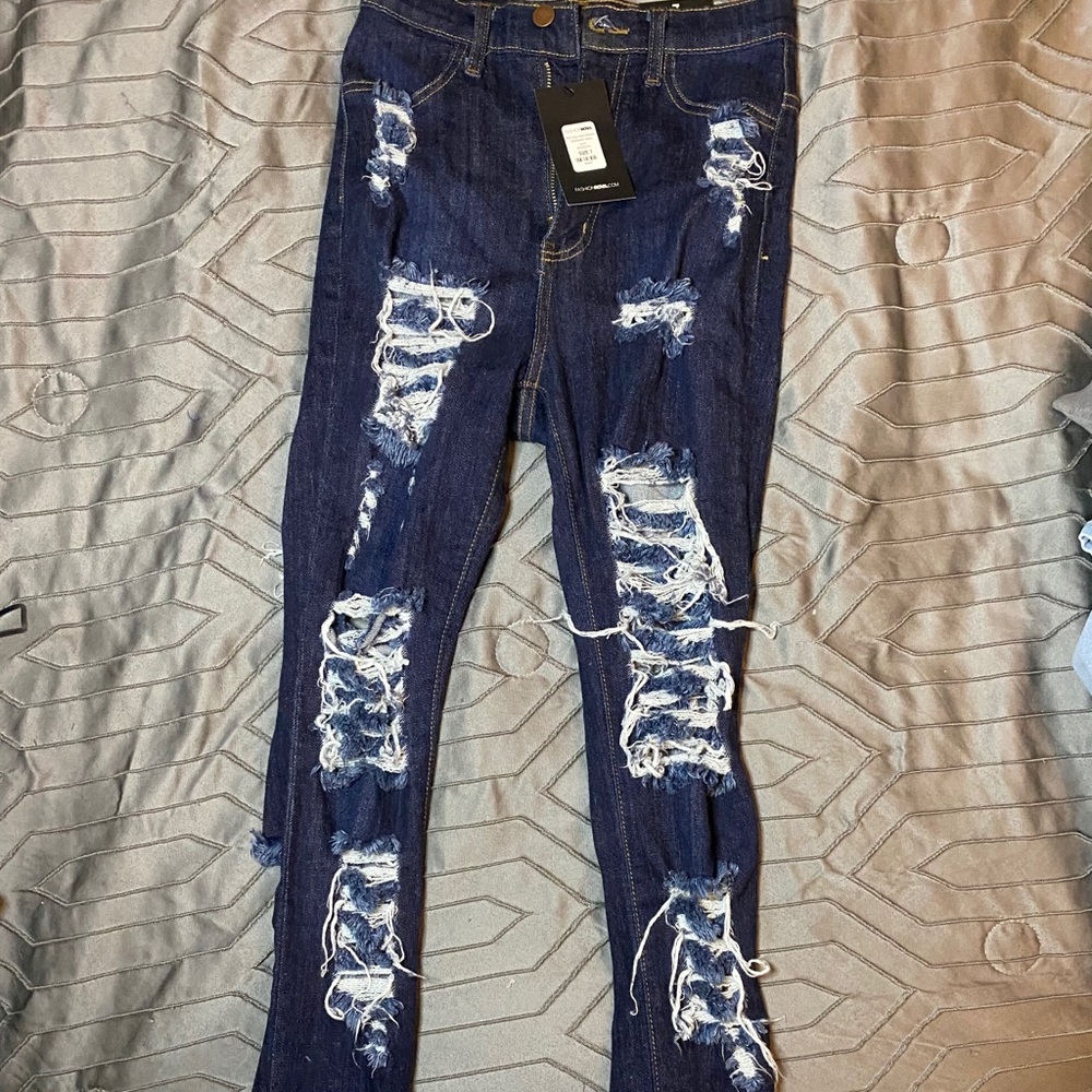 Distressed jeans